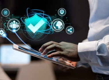 AI cybersecurity system analyzing network threats in real time