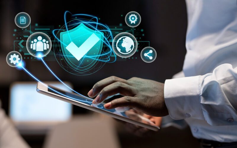AI cybersecurity system analyzing network threats in real time