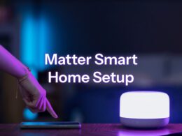 Matter smart home setup for beginners dashboard showing connected devices and universal compatibility.