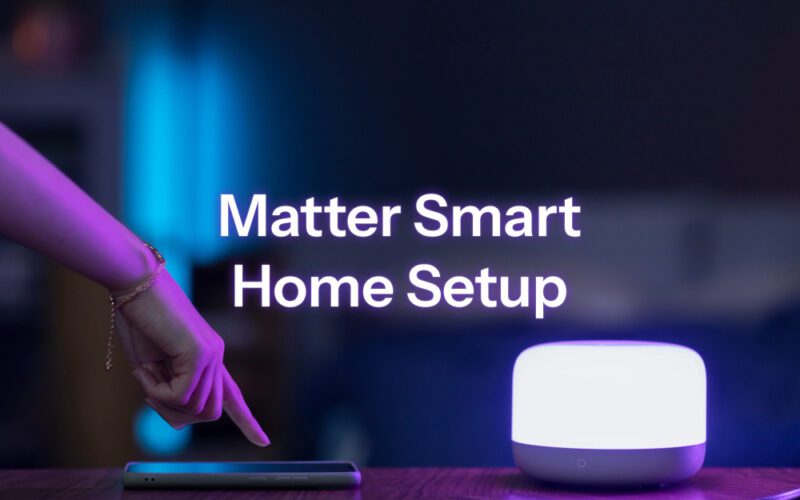 Matter smart home setup for beginners dashboard showing connected devices and universal compatibility.