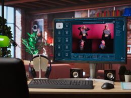 Desktop showing AI video generators used by a content creator.
