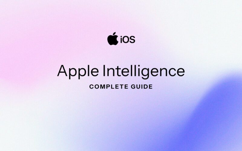 Apple Intelligence iOS 18.1 interface showing Writing Tools, enhanced Siri, and AI features on iPhone 15 Pro display.