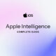 Apple Intelligence iOS 18.1 interface showing Writing Tools, enhanced Siri, and AI features on iPhone 15 Pro display.