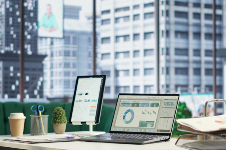 Enterprise AI ROI calculator dashboard showing investment costs, efficiency gains, and 300-500% return projections for business AI implementations.
