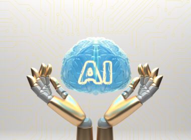 Governance of emerging tech illustration showing AI, quantum, and biotech under global regulation frameworks.