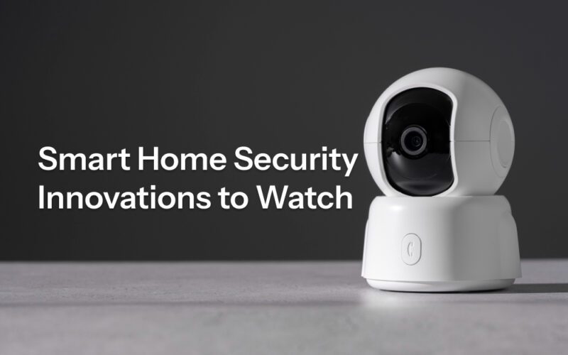 Modern smart home security system showing AI camera, mesh sensor, and predictive lighting in action.